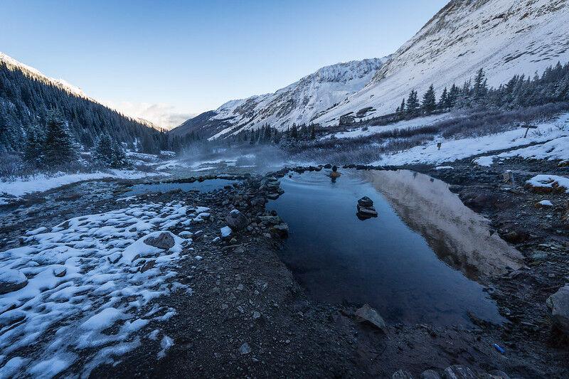 Intense snowshoe hike travels to hot spring hidden in Colorado mountains | OutThere Colorado